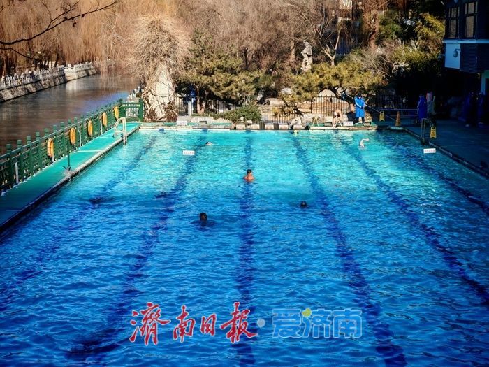 一年四季 泉在济南丨最低气温-10摄氏度 泉水浴场内上演冬泳“热”