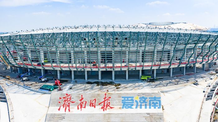 造型彰显黄河意蕴 济南黄河体育中心体育馆加速打造城市文体新地标