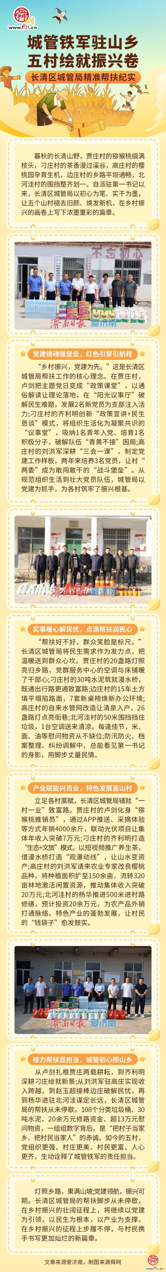 一图读懂｜城管铁军驻山乡 五村绘就振兴卷——长清区城管局精准帮扶纪实