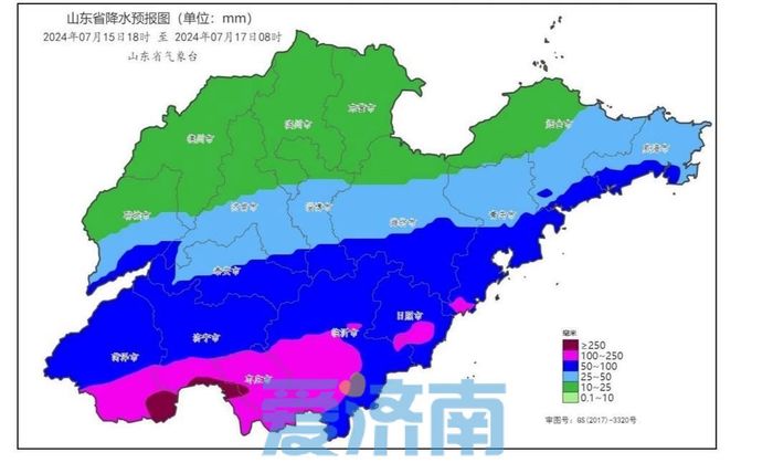 未来一周，济南南部有大到暴雨、局部大暴雨并伴有雷电