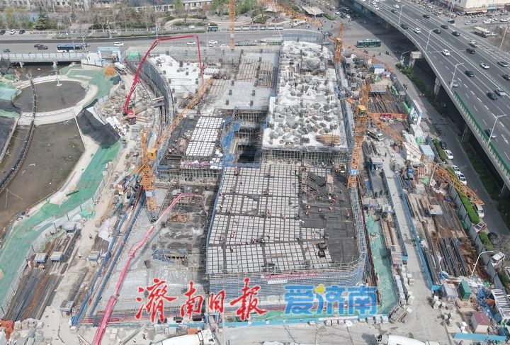 项目强省会｜复合开发模式打造城市新地标，济南洪楼TOD二期A1进入地上主体施工阶段