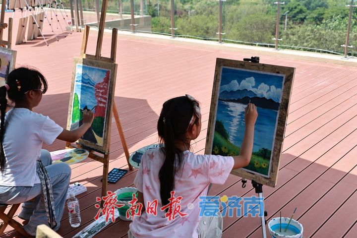 童心绘湖山 笔墨绘风光 雪野湖少儿写生作品展描绘泉城湖畔诗意画卷