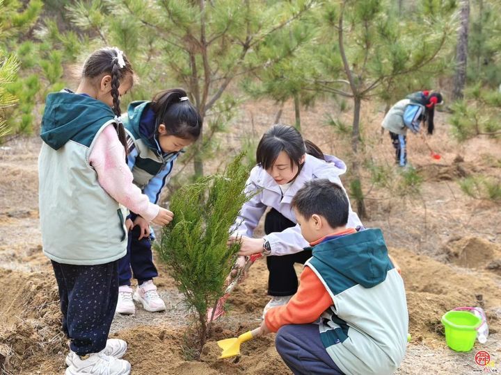 “‘植’一抹新绿  寄一份希望”里辛中心幼儿园走近棋山植树节实践活动