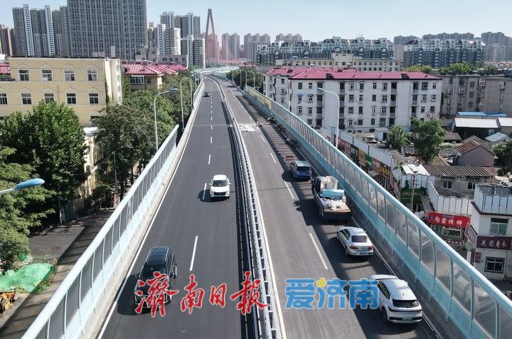 济南纬六路高架桥全面冲刺10月完工