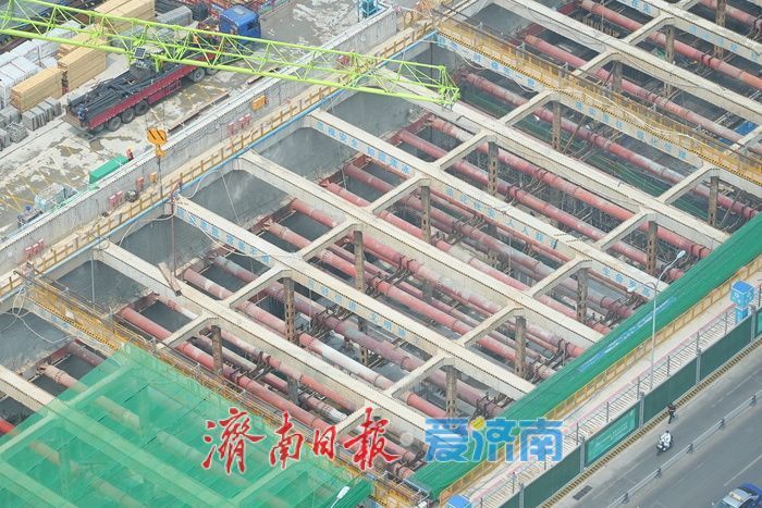 项目强省会｜济南轨道交通7号线洪楼广场站建设持续推进