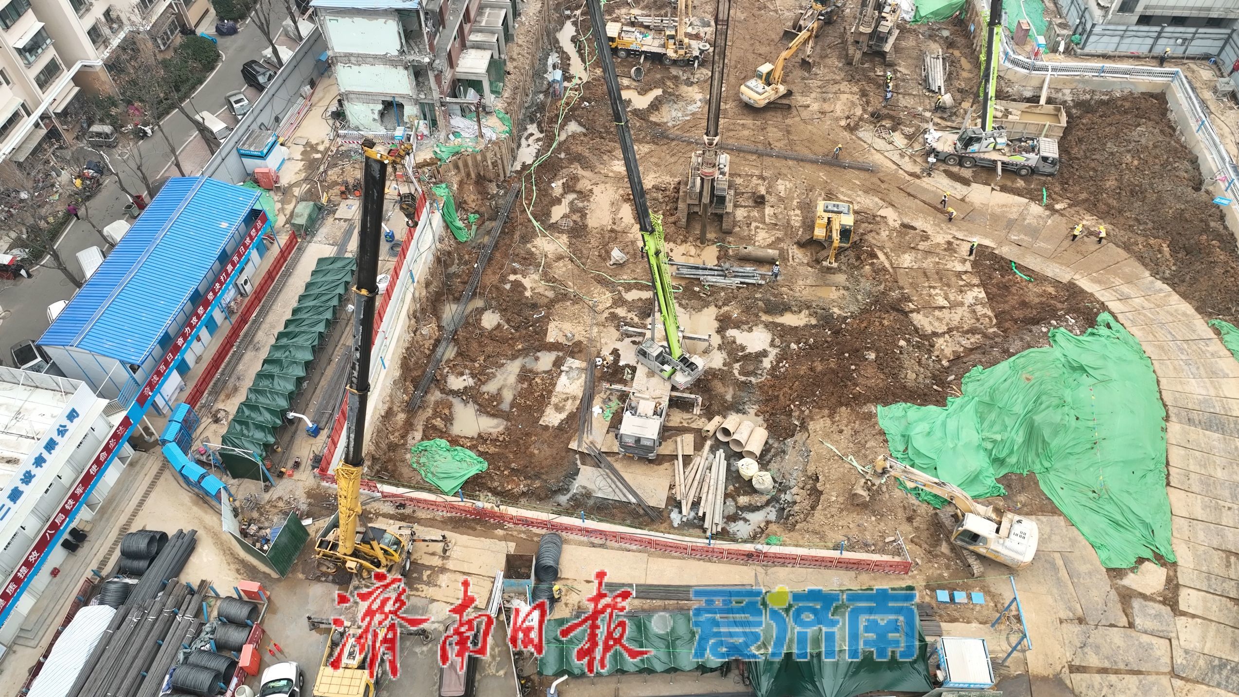 塔吊林立，桩基深入！山东省第二人民医院新楼建设进展顺利