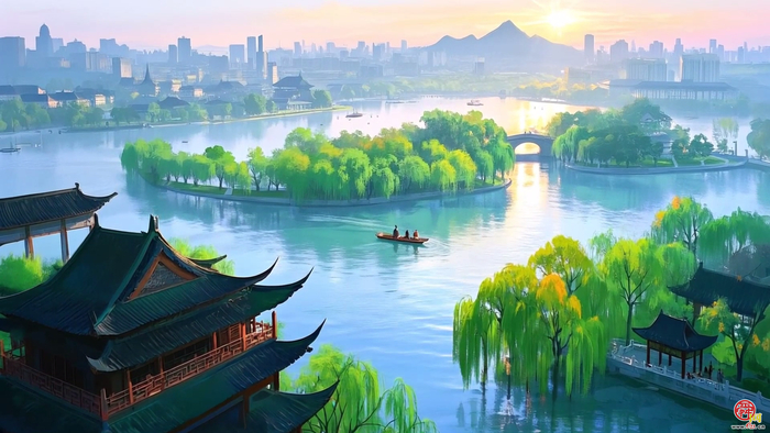 【名士天团 AI济南】赵孟頫邀君共赏鹊华风光