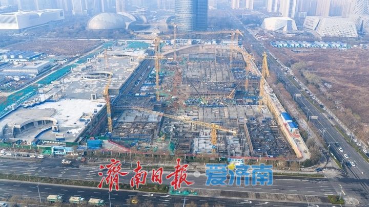 山东最大第四代万达广场地上主体结构施工全面展开