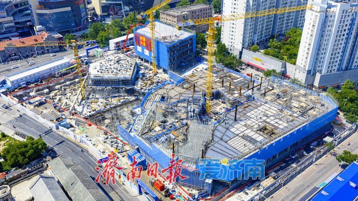 洪楼1905项目西南角主体封顶！济南洪楼城市更新跑出加速度