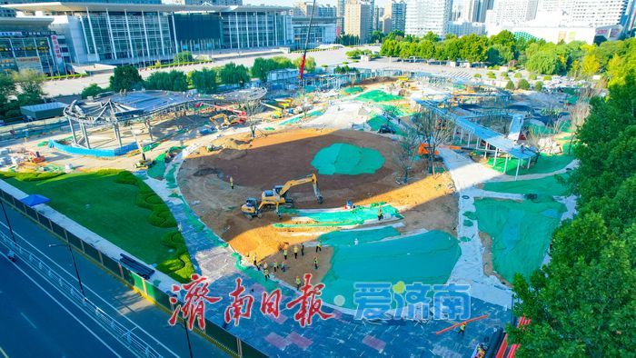 济南国际会展中心广场改造加速推进 打造高新区城市活力新客厅