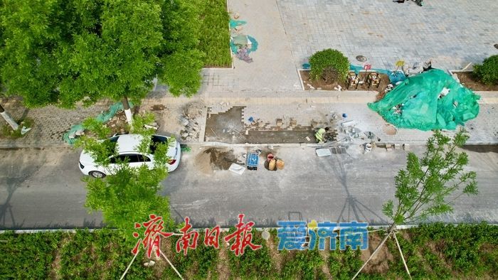 记者探访济南轨交6号线中央公园站：部分围挡拆除，车站雏形显现