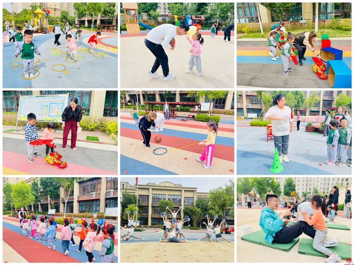 济南市历城区华山中心幼儿园湖畔园举办亲子运动会