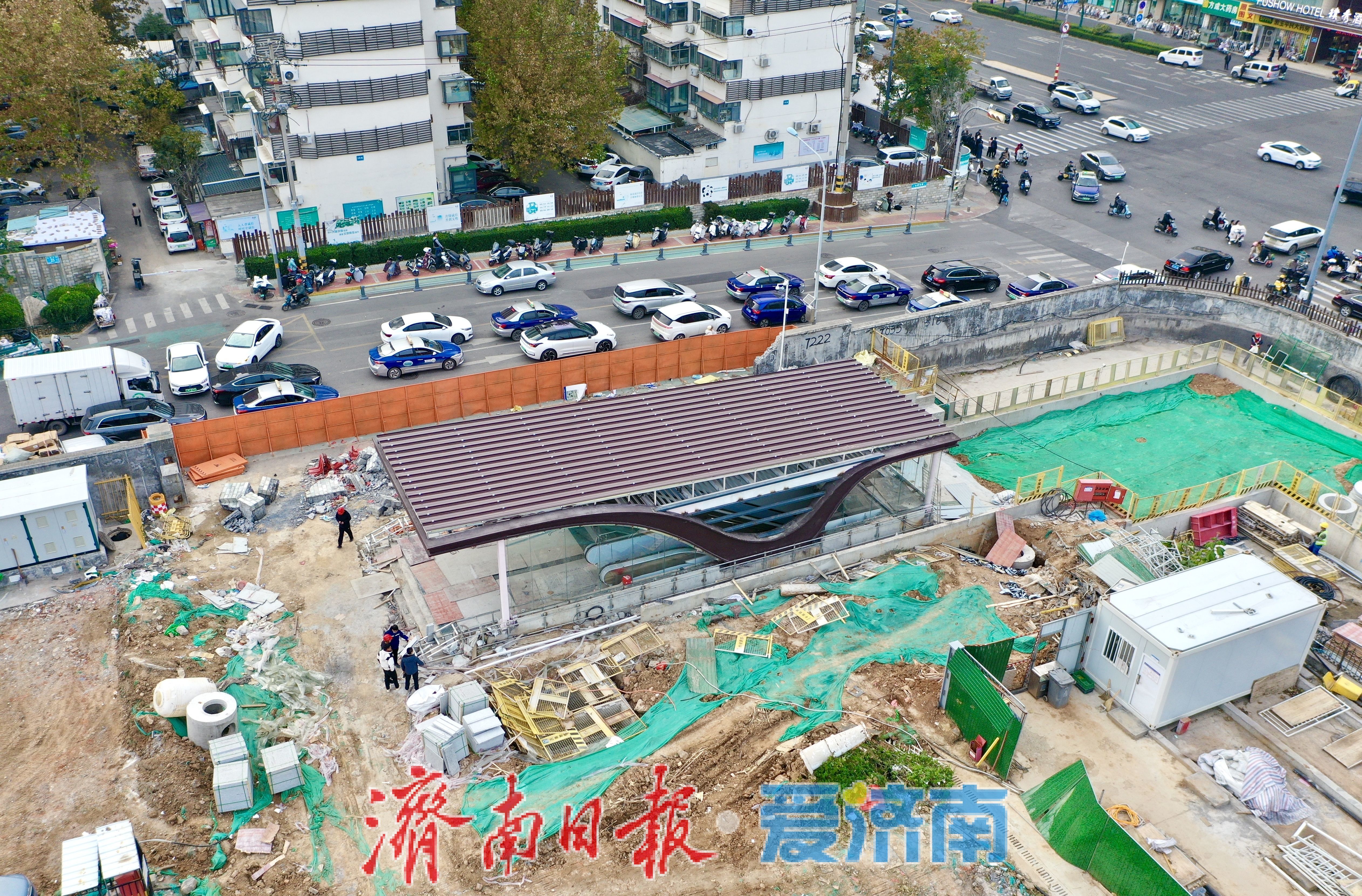 项目强省会｜济南地铁4号线山师东路站出入口亮相，开通进入冲刺阶段