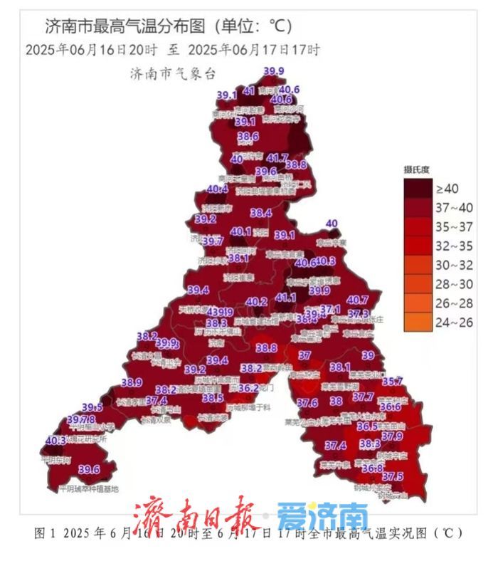 高温橙色预警“高悬” 济南今日最高温41.7℃！