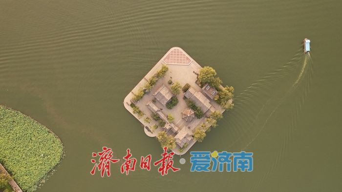一年四季 泉在济南丨大明湖唯美晚霞 鎏金暮色醉煞游人
