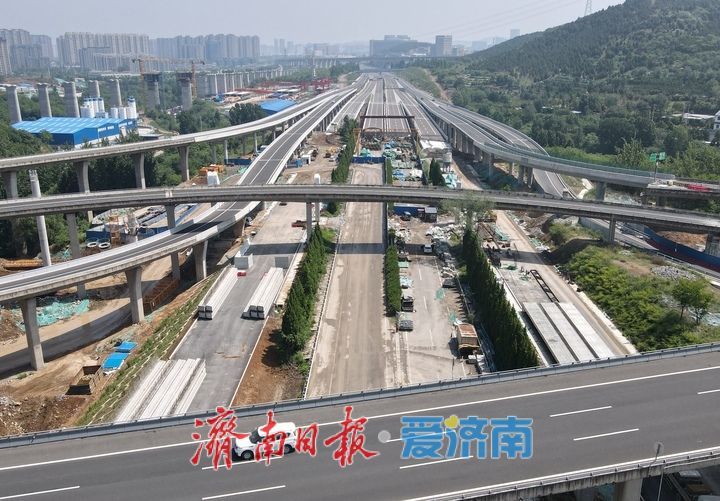 项目强省会｜济南绕城高速港沟立交改造新建匝道上跨港九路