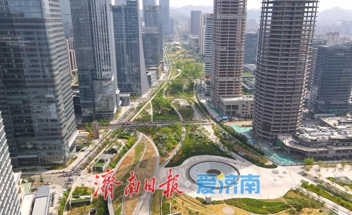 济南CBD绸带公园，生态与城市的完美融合