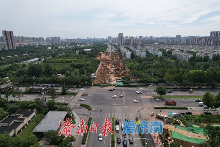 项目强省会｜打通“断头路”！黄台南路（奥体中路-国有苗圃东墙）道路建设工程计划10月底完工