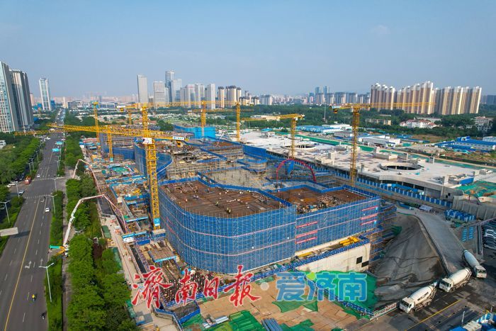 济南西部商业地标山东最大第四代万达广场建设提速