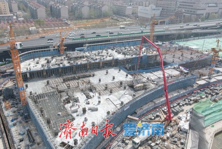 项目强省会｜复合开发模式打造城市新地标，济南洪楼TOD二期A1进入地上主体施工阶段