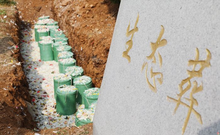 清明前夕济南市第二殡仪馆为百位 “大体老师”举行生态安葬仪式​