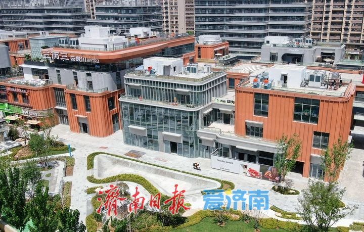 项目强省会｜济南CBD首座低密度“公园商业开放式”街区露新颜