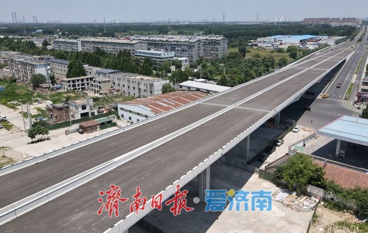 腊山河西路北延项目主桥上部结构施工稳步推进