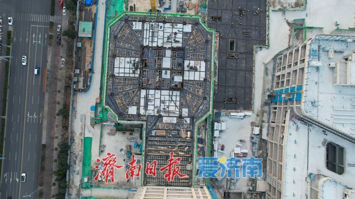 项目强省会｜济南西客站片区中轴线B-3项目：冬日建设“加速度” 楼宇新姿初长成