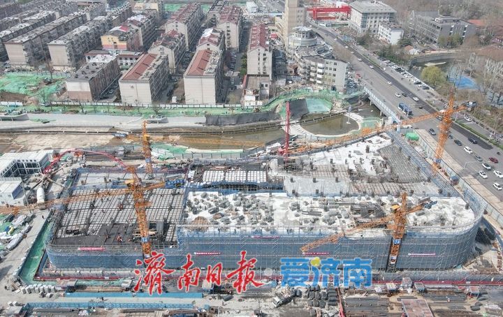 项目强省会｜复合开发模式打造城市新地标，济南洪楼TOD二期A1进入地上主体施工阶段