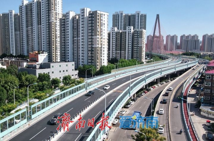 济南纬六路高架桥全面冲刺10月完工