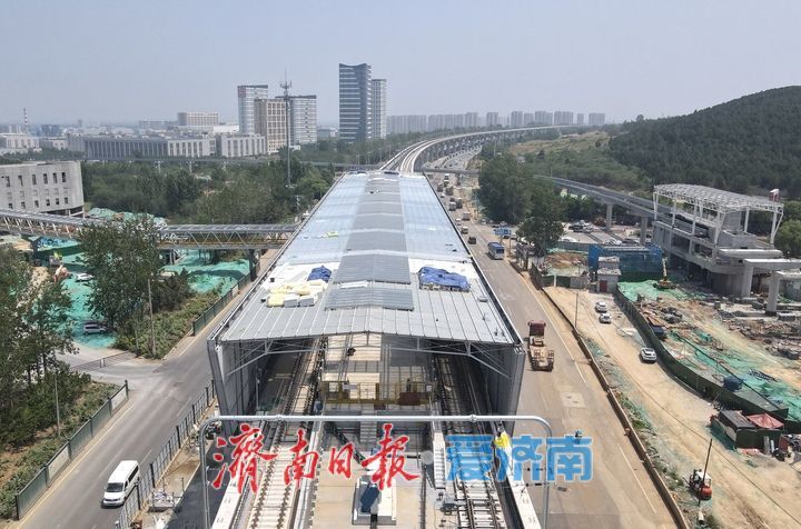 济南轨交8号线高架车站GRC幕墙拼装完成