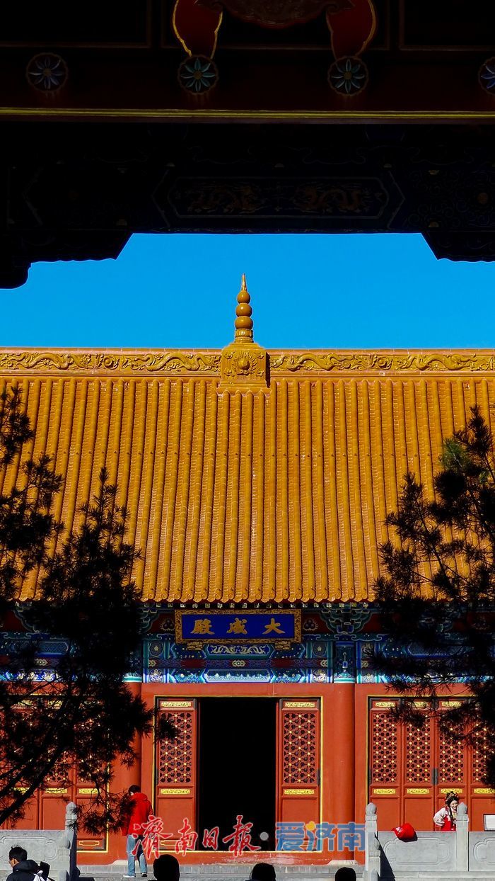 红墙金瓦映华裳！济南府学文庙上演冬日汉服打卡文化热潮