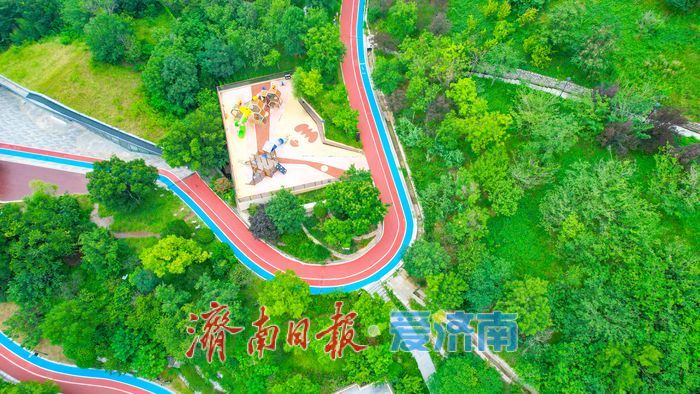 十里步道串联“城市绿肺” 航拍视角解锁济南 “小众秘境”