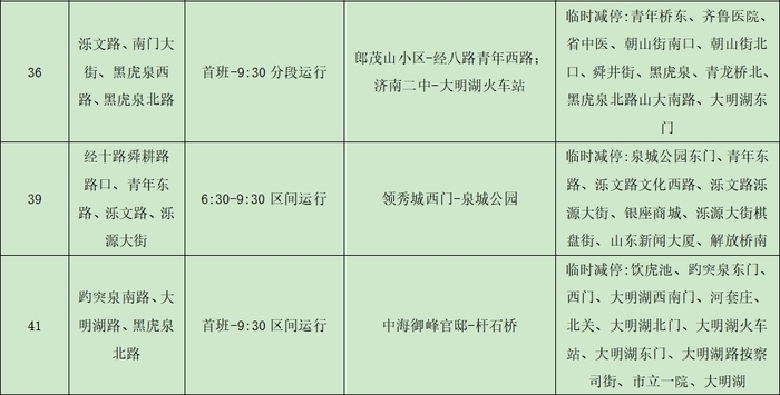 2024济南（泉城）马拉松开跑在即，济南公交临时调整116条线路、开通8条临时免费摆渡线