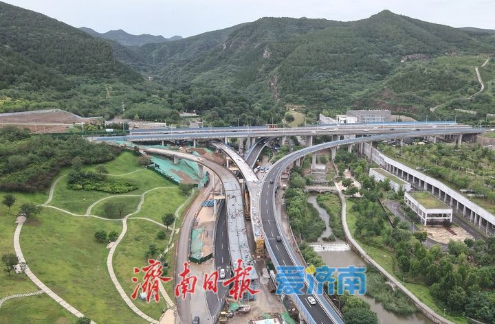 项目强省会｜济南龙鼎立交枢纽改造项目两条新建匝道显现雏形