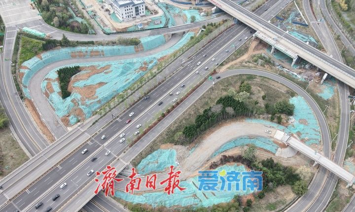 车道4改8，济南绕城高速港沟立交至殷家林枢纽段改扩建工程有序推进