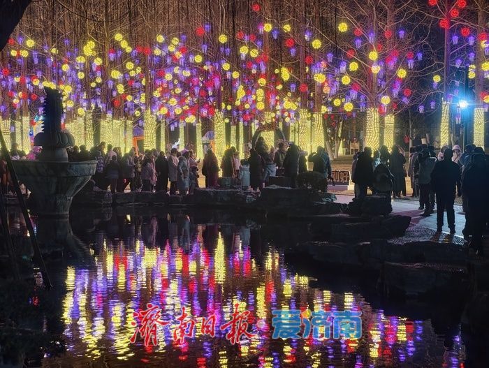 一年四季 泉在济南丨火树银花不夜天，五龙潭迎春花灯盛宴催热泉城“夜经济”