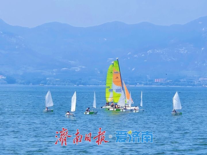 一年四季 泉在济南｜雪野湖上风帆竞