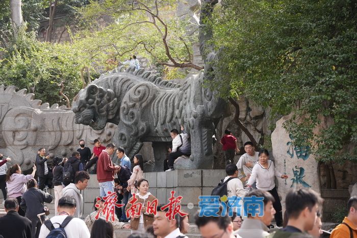 “泉”在济南过大年丨春节打卡泉城地标，黑虎泉《双虎》成亲子热门