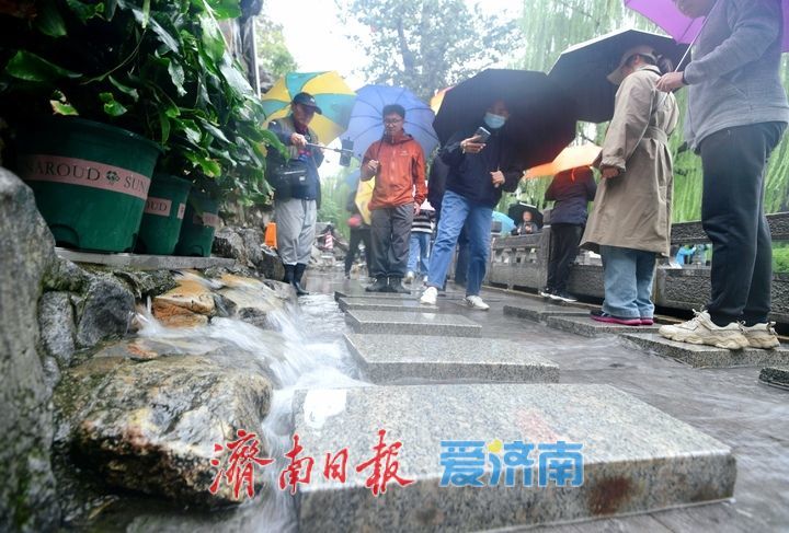 泉水水位屡创新高，黑虎泉版“清泉石上流”上线引人注目