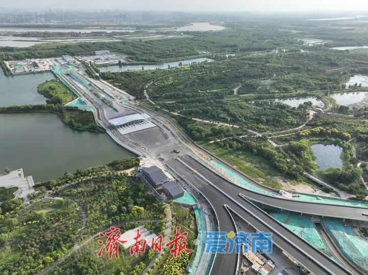 项目强省会｜济南黄岗路黄河隧道工程北岸接线道路主线全线贯通