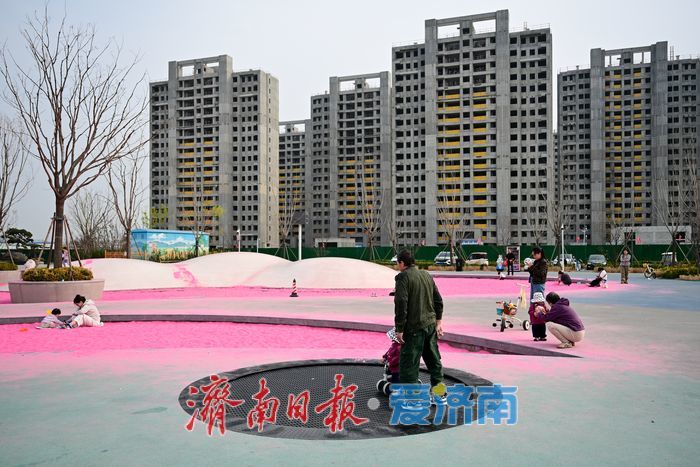 黄河畔新添遛娃踏春好去处 济南丁太鲁绿带公园成春日亲子乐园