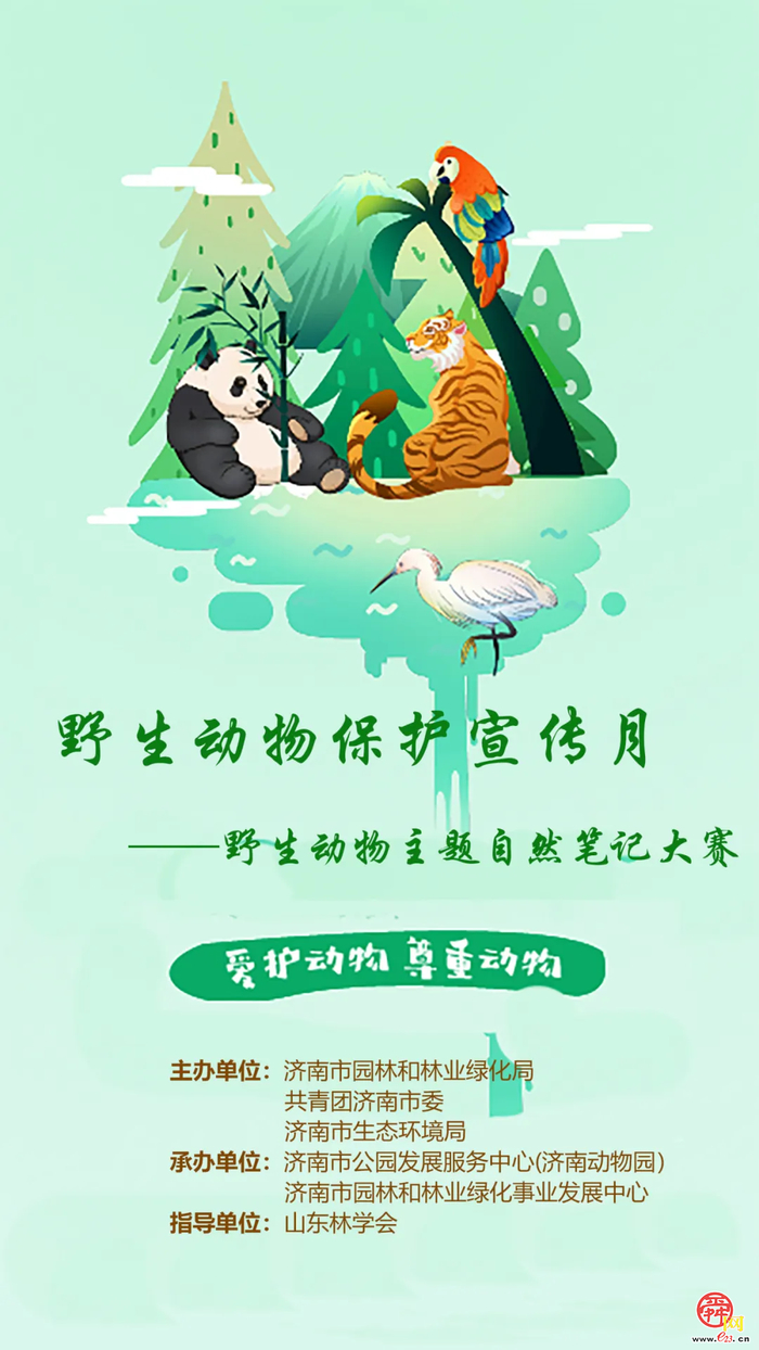 “保护野生动物·共建自然泉城”济南野生动物主题自然笔记大赛开始啦！