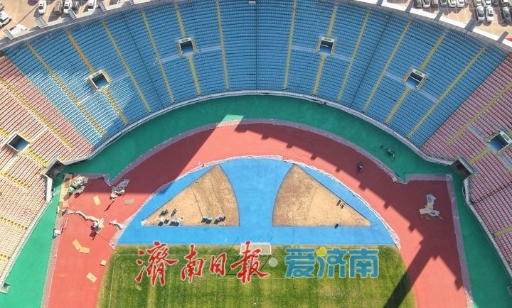 项目强省会｜山东省体育中心内场塑胶跑道升级改造展新貌