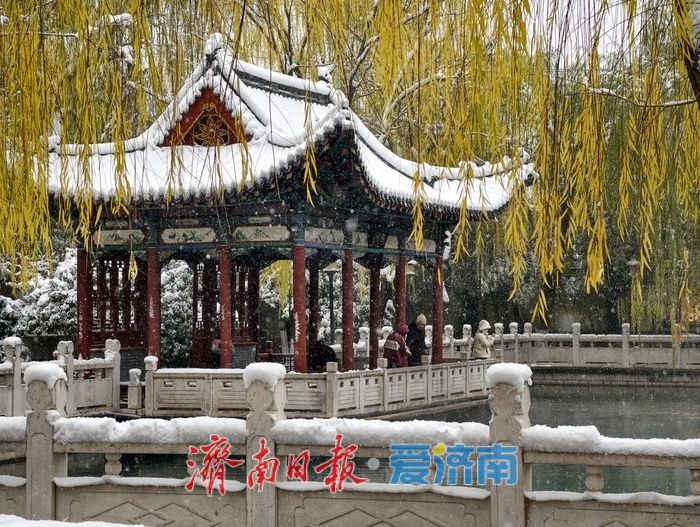 一年四季 泉在济南丨济南珍珠泉银装素裹更显灵动