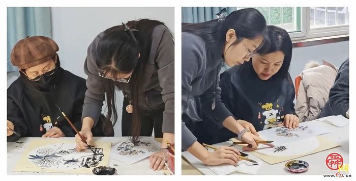 甸北社区“菁英研习社”成人国画班温情开课