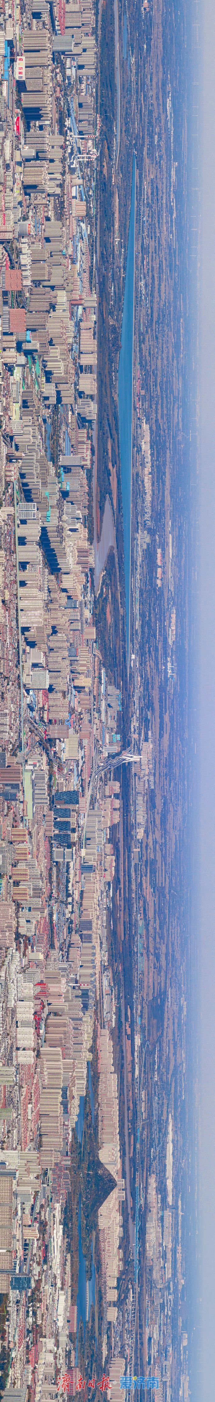 无人机翱翔佛慧之巅 现代版《鹊华秋色图》再绘泉城新韵