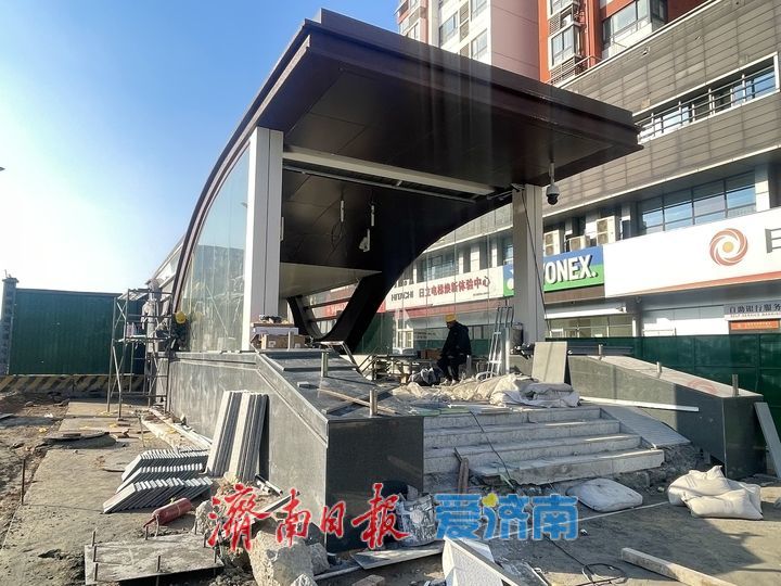 济南轨道交通4号线八一立交桥站站外恢复工作有序推进