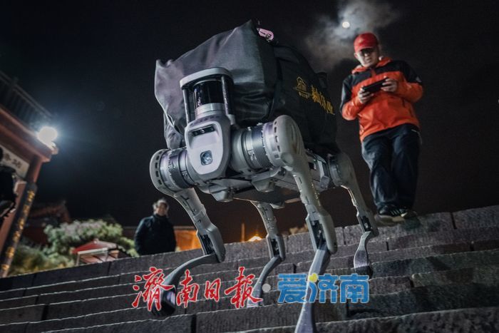 泰山之巅的对话——千年挑山工与科技机器狗并肩护生态