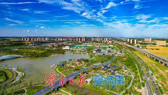 云卷云舒映黄河 济南起步区夏日盛景如画